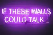 If These Walls Could Talk Acrylic 14" Neon Light Sign Lamp Wall Decor Real Glass