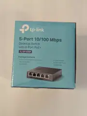 TP-Link TL-SF1005P 5 Port Fast Ethernet Switch, Shielded Ports Extend