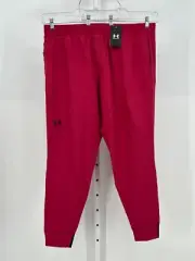 Under Armour Mens Unstoppable Joggers 2XL Red Tapered Water-Repellent 1352027