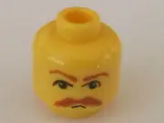 *NEW* 10 Pieces Lego Minifig YELLOW Head BROWN Bushy MOUSTACHE Eyebrows