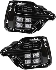 2Pcs Car LED Daytime Running Light Fog Lamp Cover DRL Turn Signal Lamp for MG ZS 2020 2021