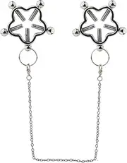 Nipple Clamps Clip With Chain Adjustable Metal Nipple Clamps Non-Piercing On Nipple Rings Metal Nipple Toy For Famale