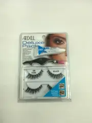 ARDELL Deluxe 120 DEMI Pack False Eye Lashes with Applicator & Clear Duo Glue
