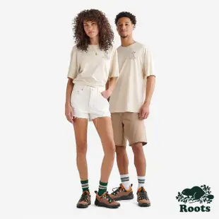 【Roots】Roots 男女共款- IN BLOOM 短袖T恤(杏仁奶白)