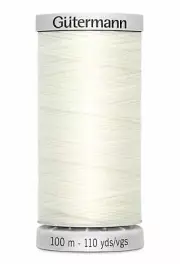Gutermann Extra Strong Polyester Thread, Colour 111 OFF WHITE, 100m Spool