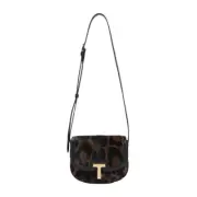 TOM FORD Wallis Mini Leopard Print Ponyhair Shoulder Bag New And Authentic