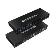 Kvm Switches HDMI Matrix 2 Monitors 2 Computers edid Emulator 2k 144hz Extend...