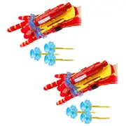 Superhero Gloves with Wrist Ejection Launcher - Blue - 2packs