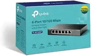 TP-Link 6-Port 10/100Mbps Desktop PoE Switch with 4-Port PoE+, Up to 250m Data & Power Transmission, Priority Mode, PoE Auto Recovery, 67W PoE Budget, Plug & Play (TL-SF1006P)