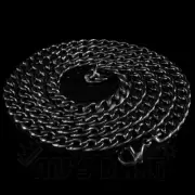 18K Premium Black Gold Plating Stainless Steel Cuban Link Chain Mens Necklace