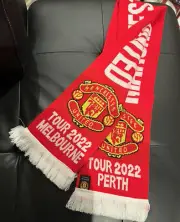 Manchester United 2022 Tour Scarf Melbourne Perth Australia Offical RARE BNWT