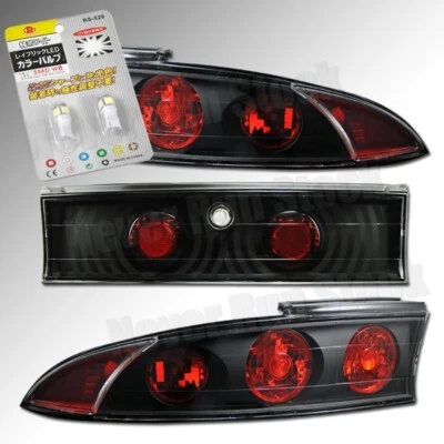 FOR MITSUBISHI ECLIPSE CLEAR BLACK TAIL TRUNK LIGHTS +WHITE LICENSE PLATE BULB (for: Mitsubishi)