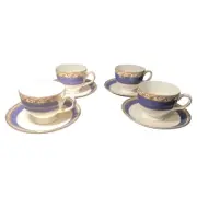 WEDGWOOD ROCOCO TEACUP & SAUCER ROCOCO PORCELAIN SELLING IN SET OF 4