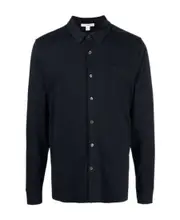 plain long-sleeved shirt 4 Black