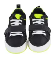 New MCM Women's $475 Black Neon Yellow Adjustable Low Top Sneakers Shoes 40 10