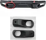 Auto Parts, Front Fog Lamp Cover Matte Black, Compatible For Jeep Wrangler JK JL Anniversary Bumper Decoration Frame(2018-2021 A pair)