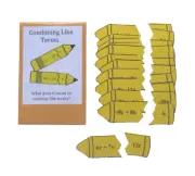 Teacher Made Math Center Educational Learning Resource Game Combining Like Terms