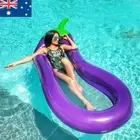 Giant Swimming Pool Floating Inflatable Mat Eggplant Seating Mattress Sofa Bed