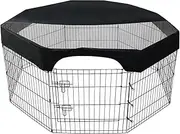 Daseeme 24 Inch Pet Playpen Cover 8 Panels Octagonal Pet Fence Mesh Cover Dog Playpen Sun Protection Shade Cover Waterproof Dog Playpen Top Cover Playpen Not Include