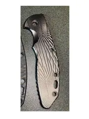 TC4 Scales for Rick Hinderer Knives XM18 3.5” Radial Pattern Fine Stone Washing
