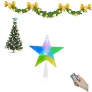Christmas Star Tree Topper, Color Changing with Remote Controller 3AA Option a
