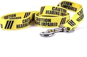 Yellow Dog Design Caution Hearing Impaired Dog Leash with Standard Loop Handle, 1" Wide