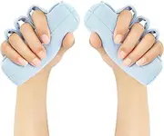 Finger Contracture Grips Cushion Finger Splitter Palm Anti Flaw Ulcer Pad Hand Grab Bar for Elderly Care (Blue, One Size)