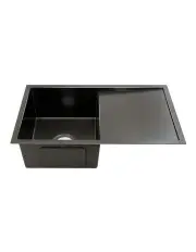 [Cefito] Kitchen Sink Stainless Steel 75X45CM Basin Single Bowl Laundry in Black