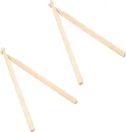 Mikinona 2 Pairs Maple Wooden Drum Sticks for Durable and Comfortable Short Percussion Instrument Sticks for Practice and Performance