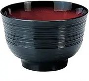Fukui Craft 5-174-8 Bowl, Brush Soup Bowl, Black Bocashi, Black, Φ4.2 x 2.8 inches (10.8 x 7 cm), ABS