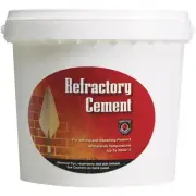 (2)-Meeco´s Red Devil Buff 1 Gal 3000 Degree Refractory Furnace Cement 611