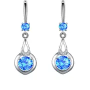 2PCS Copper Woman Fashion Jewelry Retro Simple Hollow Long Tassel Hook Earrings
