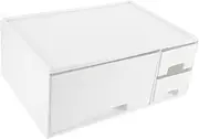 OKUMEYR 1Pc Heightening Monitor Rack with Organizer Multifunctional Stand for Home Office White Desktop Storage