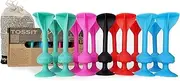 TOSSIT Game Suction Cup Darts, Toss Game Perfect Family and Party, Silicone Throwing Game for Backyard, Indoor and Outdoor Fun, Family Pack, Red Cyan Pink Light Blue