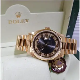 香港直郵ROLEX勞力士 紅蟳 18k金 盒單齊全 18238 稀有特殊灰面盤 錶徑36mm手錶特價*出售