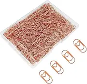 200 Pcs Paper Clips,Mini Heart Bookmark Clips Stainless Steel Love Shaped Paper Clips For Paper Document Organizing School Student Office Supplier (Rose Gold)