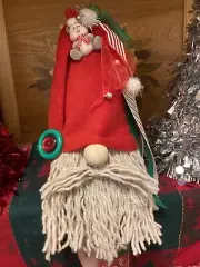 Santa Clause With Teddy Bear Gnome