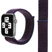 For Apple Watch SE (2nd Gen),44-mm Case,Nylon Watch Band,Fastener,Dark Purple