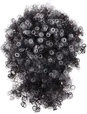 Vaguelly Synthetic Afro Wig High Puff Curly Hair Bun with Bangs for Halloween Cosplay Daily Use Chic and Stylish Hairpiece for Women