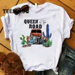 QUEEN OF THE ROAD WOMEN T SHIRT 熱賣汽車印花歐美時尚INST恤