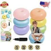Macaron Color Kids Inflatable Yoga Ball Chairs - 6 Pcs Classroom Solution