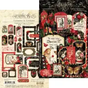 Curiouser & Curiouser - Graphic 45 - Chipboard Tags & Frames Assortment 30/ Pk