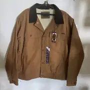 Woolrich Brown Cotton Classic Fit Canvas Sherpa Lined Jacket Men’s Size XXL NWT