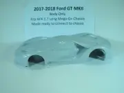 HO Resin Slot Car Body 2017-18 Ford GT-40 MKll Gray AFX TOMY 1.7 Mega-G+ Chassis