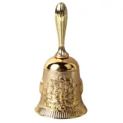 Hand Bell Brass Carved Pattern Hand Call Bell HandBell For School Home(Type 1)