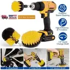 Auto Detailing Drill Brush Attachment Set Drill Brush Carpet Tile Cleaner 3PCS
