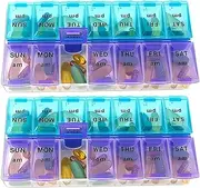 MEDca Weekly Pill Organizer, Twice-a-Day, PACK OF 2