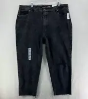 Old Navy Jeans Womens 22 Black Extra High Rise Secret Slim Pocket SkyHi Straight