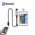 5V USB RGB Bluetooth Controller With 24key IR remote F 2835 5050 RGB LED strip