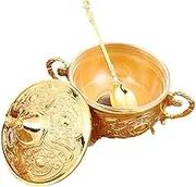 BUTIFULSIC Seasoning Box Candy Buffet Jars Sugar Container Decorative Sugar Dispenser Powder Sugar Keeper Metal Sugar Bowl Pepper Storage jar Spice jar Clamshell Decorate Household Zinc Alloy